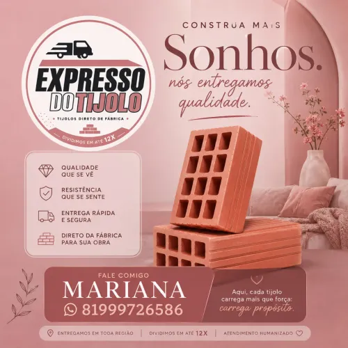 TIJOLOS PRIMEIRA QUALIDADE