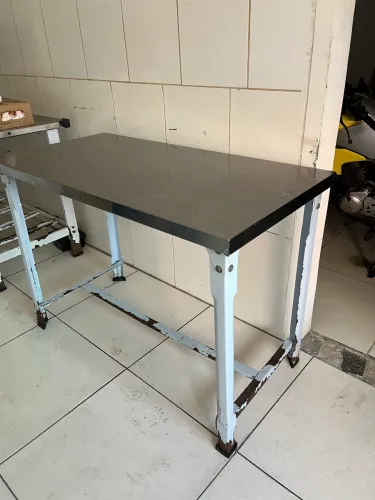 Mesa tampo inox usada 120x60