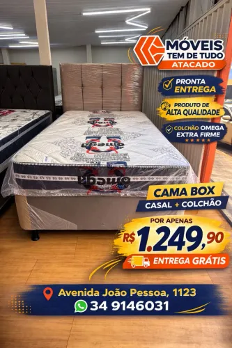 ? OFERTA IMPERDÍVEL! CAMA BOX CASAL + COLCHÃO POR APENAS R$ 1.249,90! ?