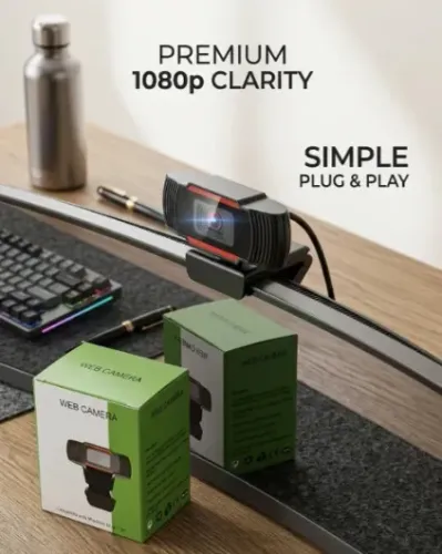 Webcam Full HD 1080p - Nova na Caixa - Entrega na Hora - Resposta Rápida ZAP