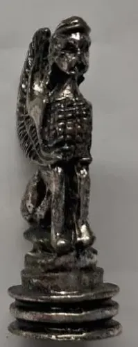 Estatueta metal Esfinge Masculina Alada Altura 3cm