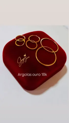 Argolas ouro 18k