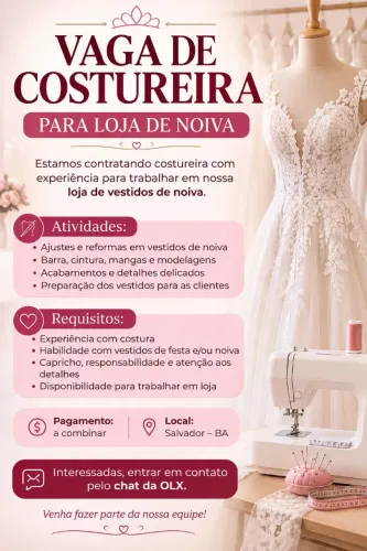 Vaga para costureira
