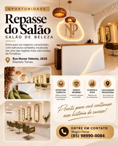 Repasse salão de beleza