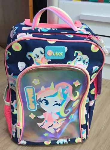 Mochila Puket Pequena Unicórnio com Rodinha