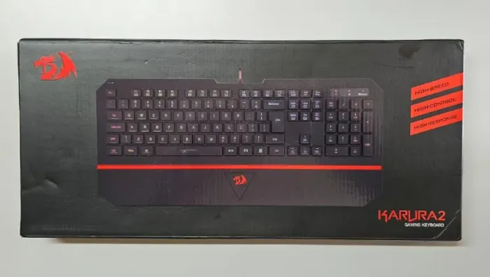 Teclado Gamer Redragon Karura 2, RGB, ABNT2, Silencioso C/ Apoio de Pulso, Preto