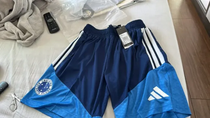 Short Cruzeiro 2026, Novo, Modelo Tailandês, Com Bolso, Tamanho P