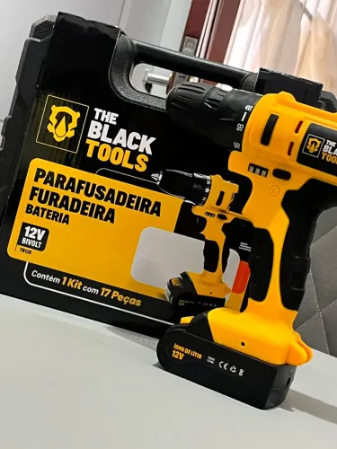 ? PARAFUSADEIRA E FURADEIRA 12V NOVA + KIT 17 PEÇAS