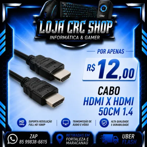 Cabo HDMI x HDMI 1.4 - 50Cm