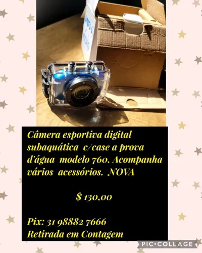 Câmera esportiva digital Proteste NOVA