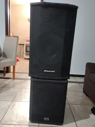 Caixas de som Oneal Opb2030 e sub12 Donner ambas ativas 