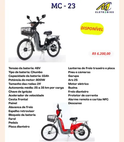 Venda de bike Elétrica 0Km