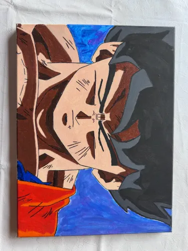 Tela pintura do Goku