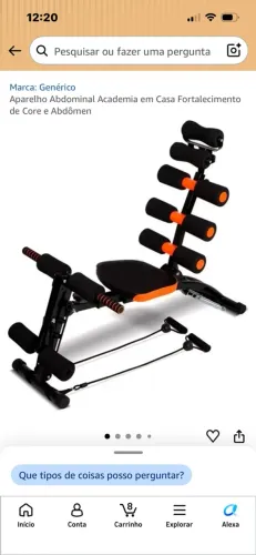 Aparelho Abdominal Exercício Funcional Musculação Fitness - Preto