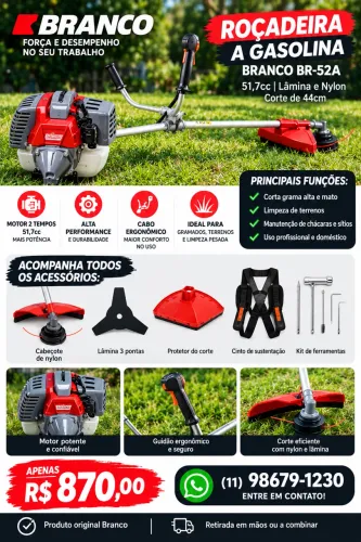 Roçadeira profissional Branco BR52A