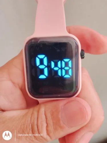 Relógio digital LED M4 sport quadrado pulseira silicone esportivo a prova d'água