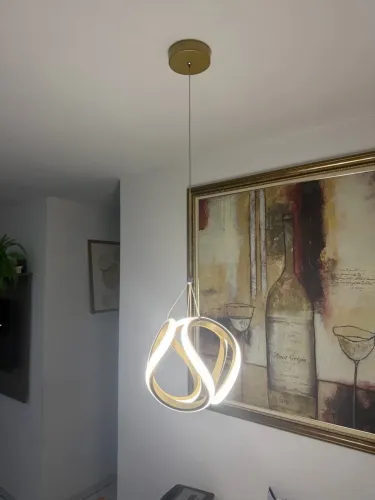 Lustre de Led dourado