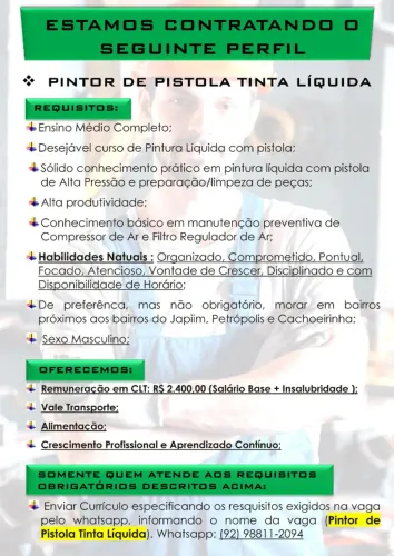 Pintor de Pistola Tínta Líquida