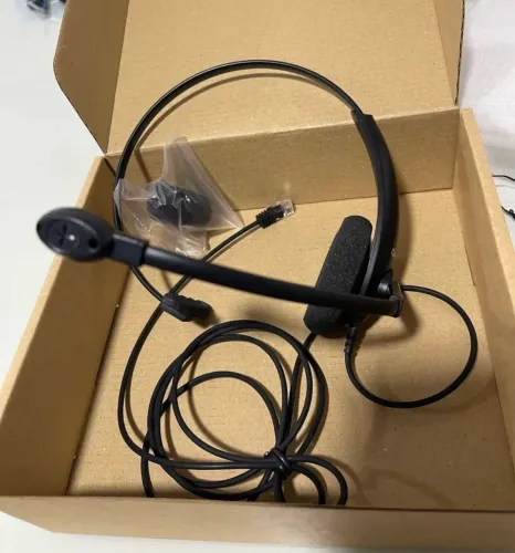 Headset Telefônico Binaural Accutone ZE-TIM7RJ-NO-48