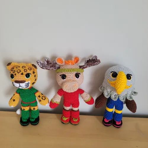 Mascote da Copa do Mundo em amigurumi 