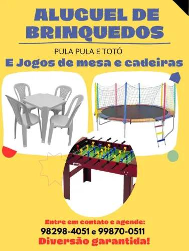 Aluguel de mesas e cadeiras de plástico e ferro WhatsApp *