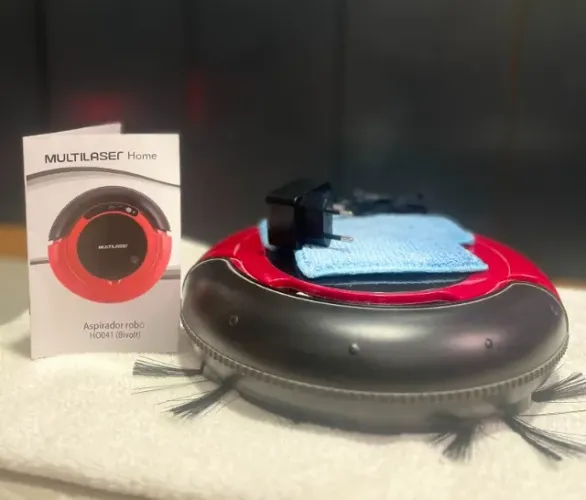 Aspirador De Pó Robô Com Sensor Ho041 Multilaser Cor Vermelho