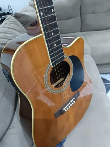 Violão eletroacústico hofma ye 220 aço