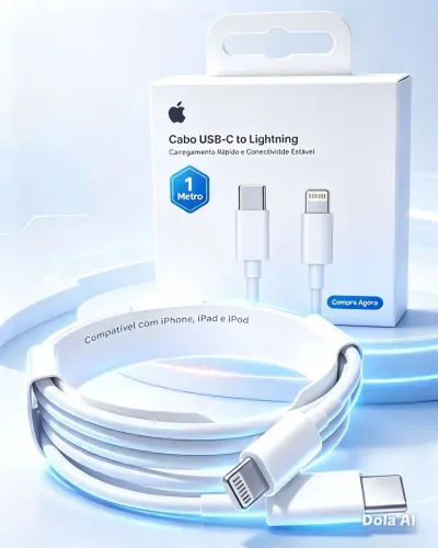 CABO USB-C LIGHTNING(1M)<br>CABO USB-C (1M)<br>ORIGINAL APPLE<br>CABO USB-C (1M)<br>ORIGINAL APPLE