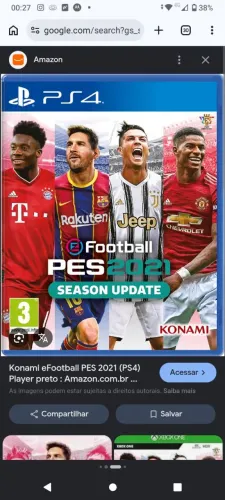 PES 2021 MIDIA FÍSICA $50,00