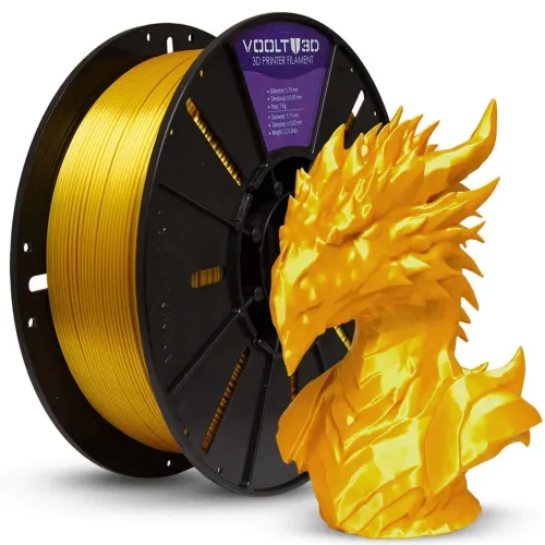 Filamento PLA Dourado V-Silk High Speed Premium - 1Kg