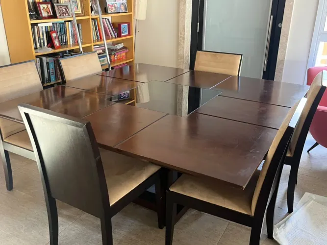 Mesa maciça Clami Design + 6 Cadeiras Formato