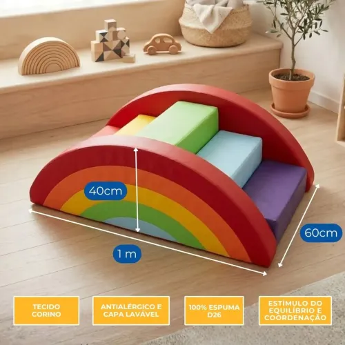 Escadinha Fisioterapia Kids Infantil Colorida