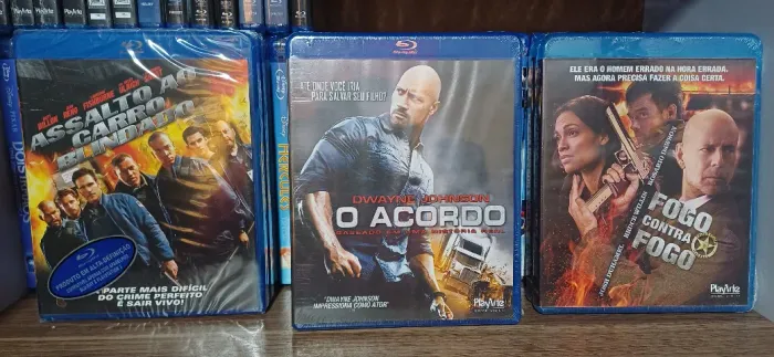 Blu-Ray O ACORDO (THE ROCK)+ ASSALTO AO CARRO BLINDADO+ FOGO CONTRA FOGO (WILLIS, 50 Cent)