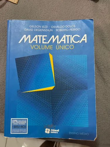 Matemática, Matemática Volume Único( Gelson Iezzi)