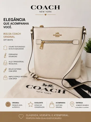 Bolsa Coach New York Original - Off White | Excelente Estado