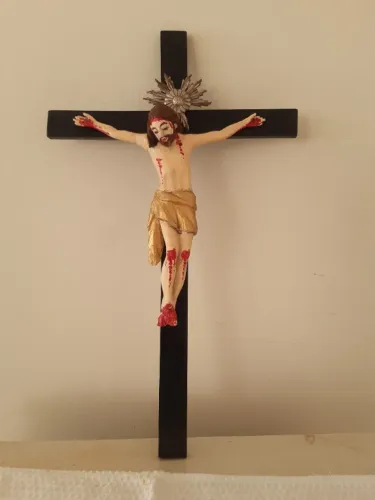 Crucifixo antigo madeira