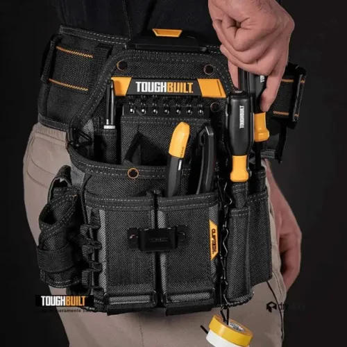 Bolsa para Eletricistas com Alça de Ombro e Cliptech 21 Bolsos Toughbuilt TB-CT-114