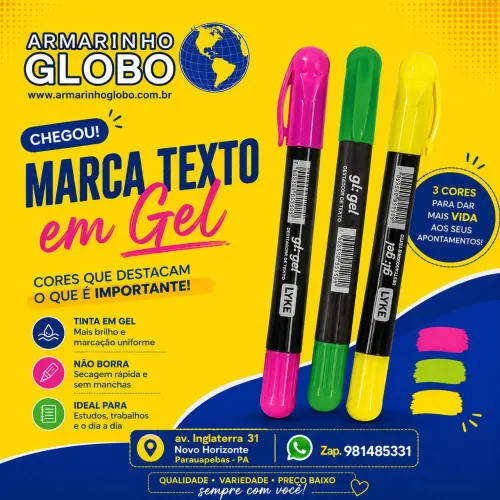 Marca texto em gel
