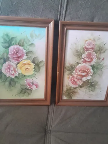 Quadros em pintura azulejo lindos en molduras
