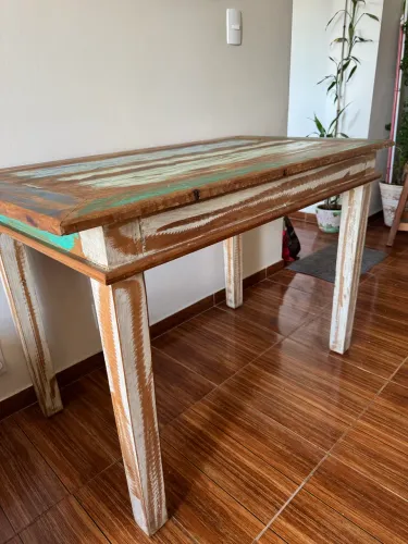 Mesa de madeira de demolição 4 lugares