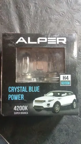 lâmpada automotiva Alper Crystal Blue Power H4