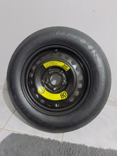 Estepe fino Hyundai Creta/tucson/ix35   T155/90r16 Cor preto 