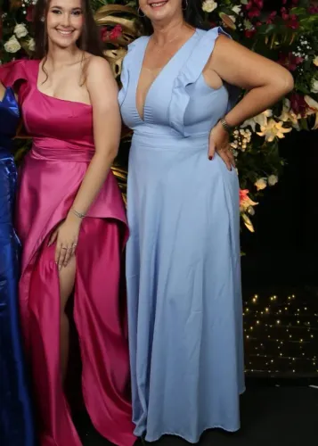 Vestido de festa Azul Claro