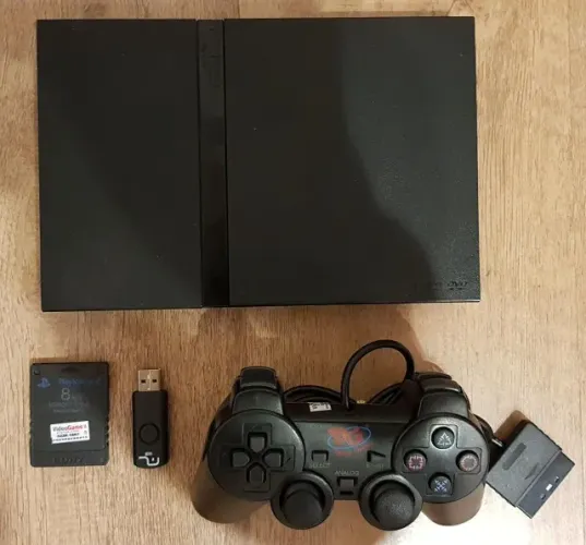 Play 2 com 1 Controle + memory card