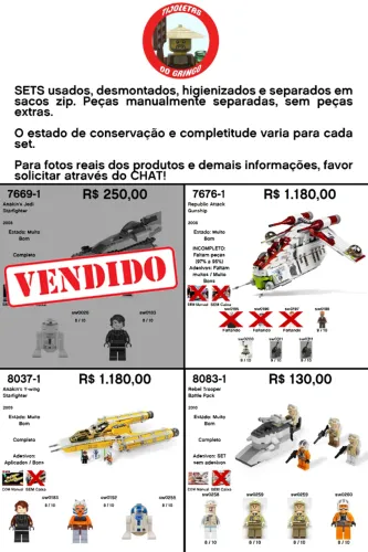 LEGO Star Wars - Diversos Sets (usados)