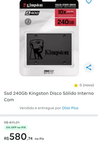 SDD 240GB kingston 