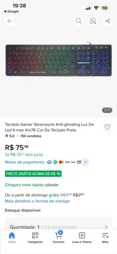Teclado Gamer Steampunk Anti-ghosting Luz De Led K-mex Km76 Cor De Teclado Preto