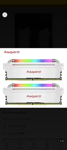 Memória ram DDR4 2x8 Asgard Loki w3 4000mhz cl16