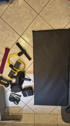 Kit treino em casa com 7 Itens caneleira, peso, colchonete e outros
