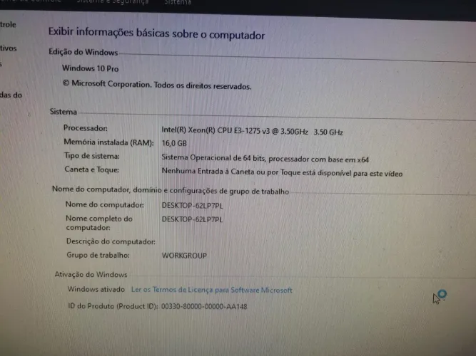 Processador Xeon 1275 V3 E3 3.5Ghz